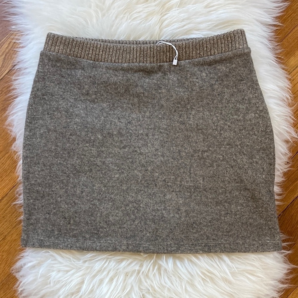 NWOT Zara Soft Felted-Look Mini Skirt w/Ribbed Waist